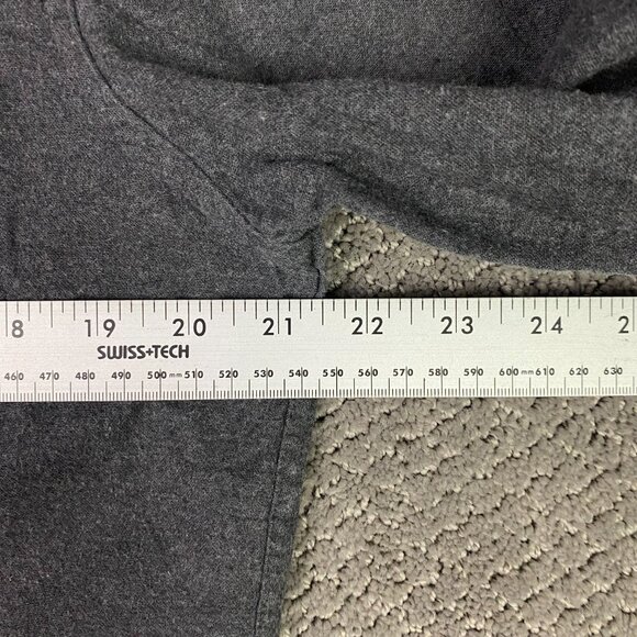 J. CREW Flannel Shirt Men's Medium Gray Elbow Patch Patches Button Up Down - Picture 7 of 8